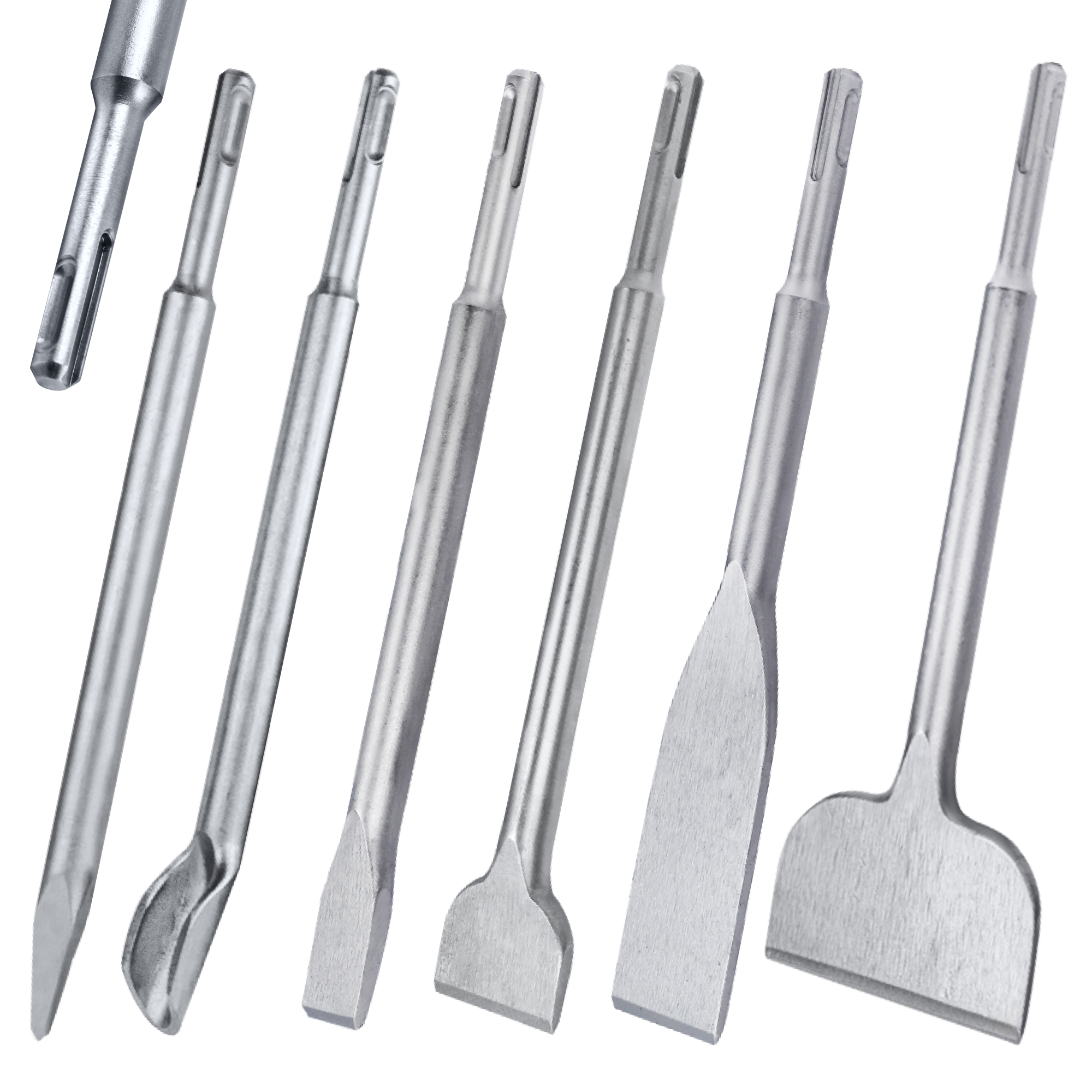 MonoPro SDS Plus Chisel Set — 6 Pcs, 40Cr Alloy Steel, High Hardness, Wear-Resistant, Model# CS-SDS6